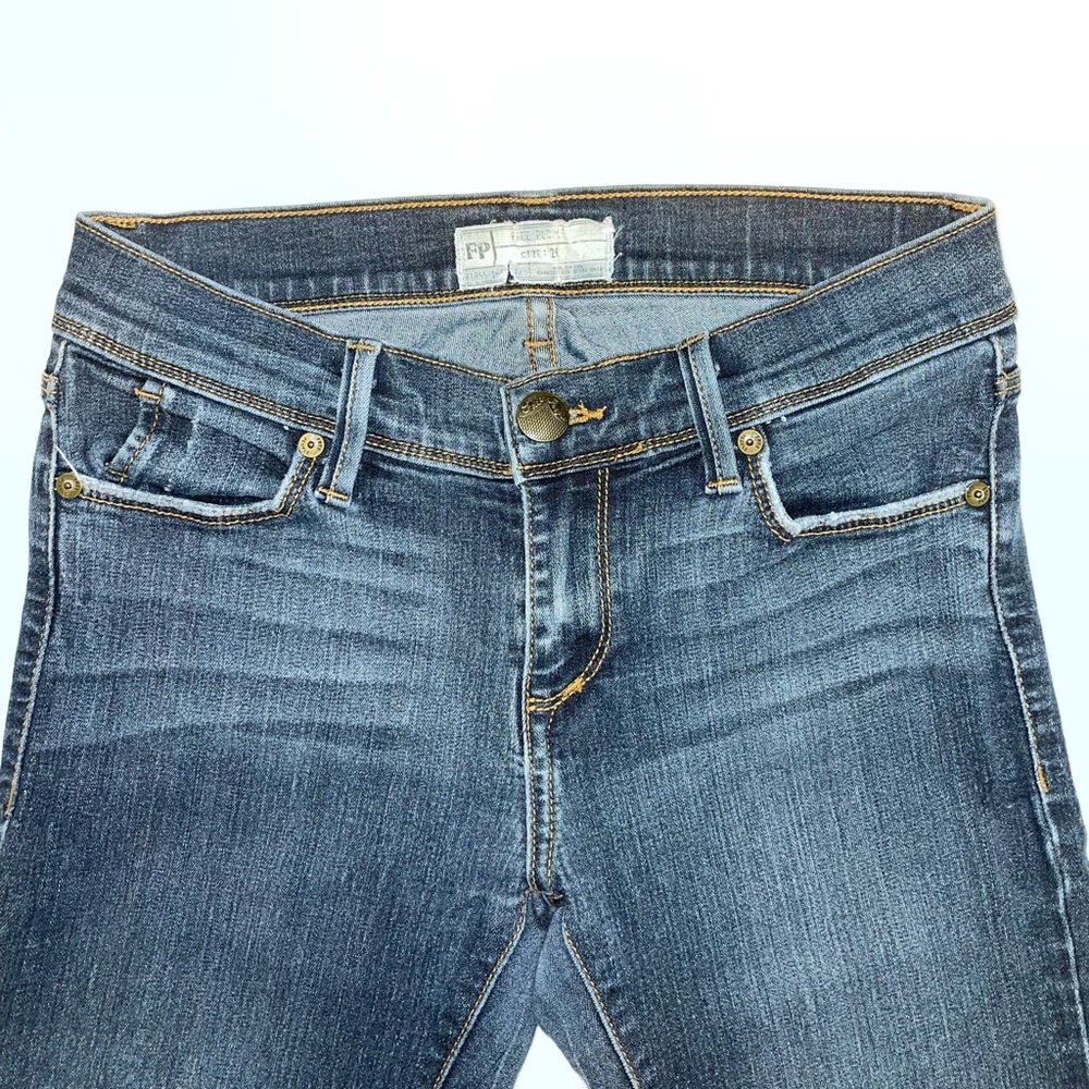 Free People dark wash ankle skinny jeans
